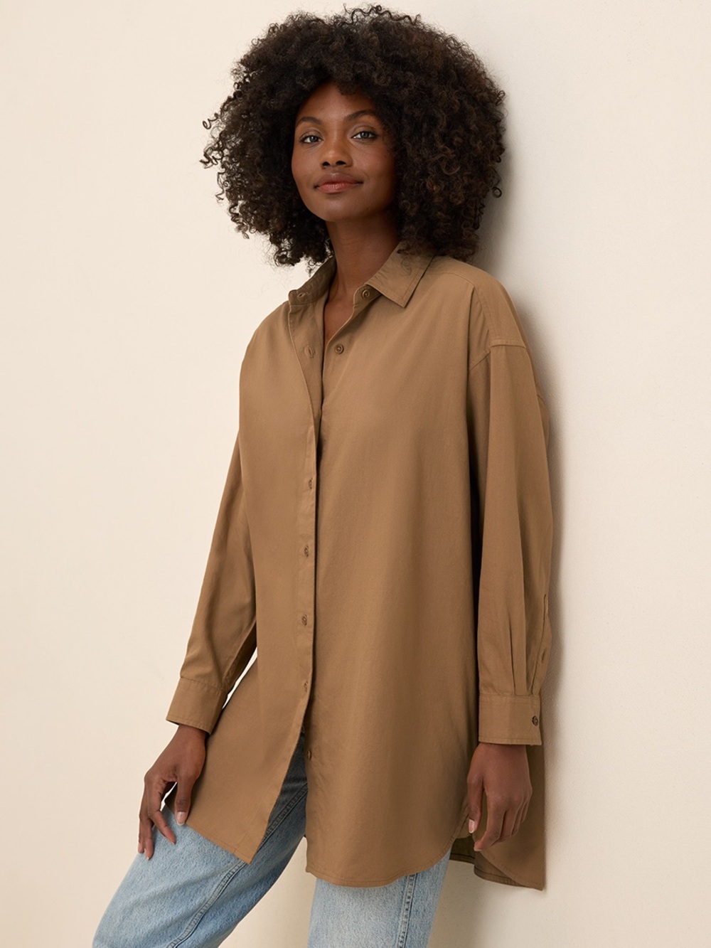 Pact Sunset Lightweight Organic Cotton Oversized Shirt Size XL Button Down